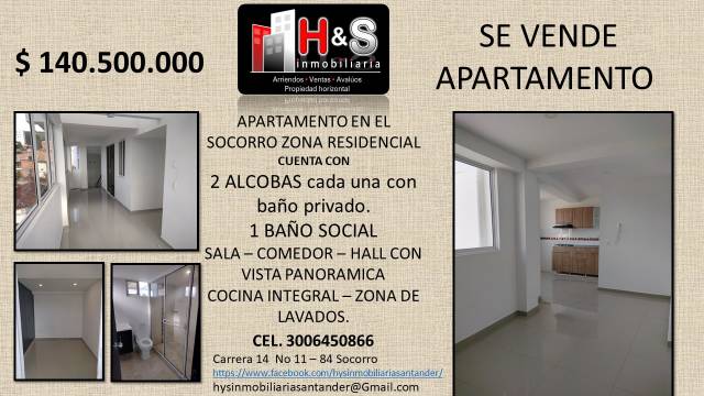 APARTAMENTO DUPLEX EN EL SOCORRO