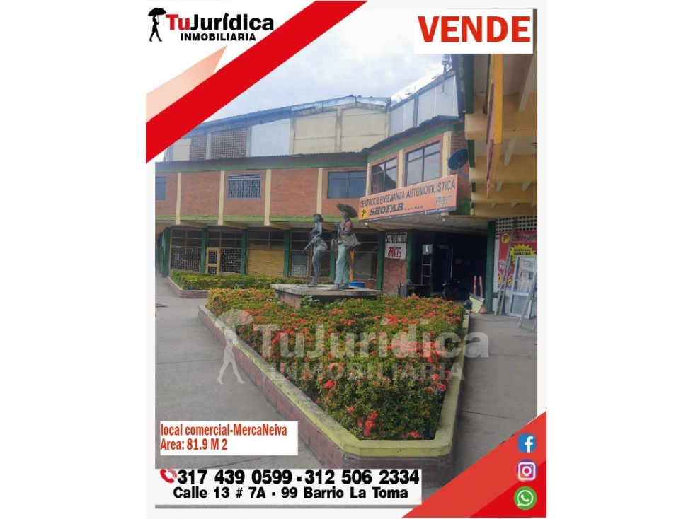 SE VENDE LOCAL COMERCIAL EN MERCANEIVA - NEIVA (HUILA-COLOMBIA)