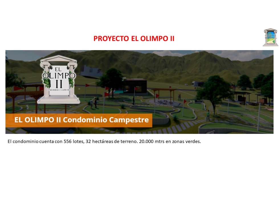 Venta lote Condominio Olimpo2 (Platea 127 y 128), en Carmen de Apicalá