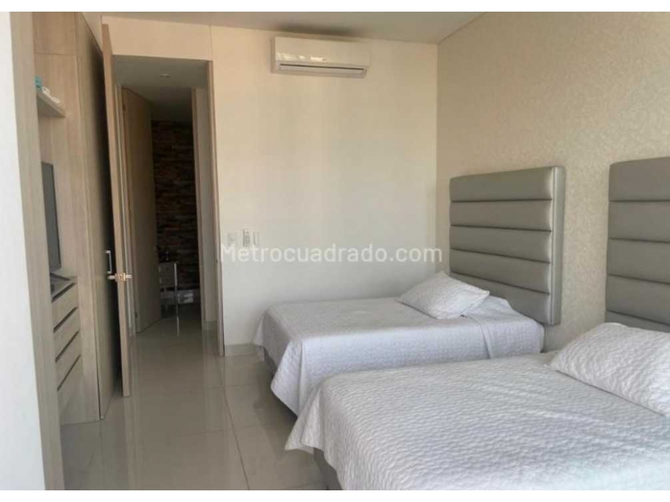 Apartamento amoblado 118m2 primera linea de mar, bello horizonte