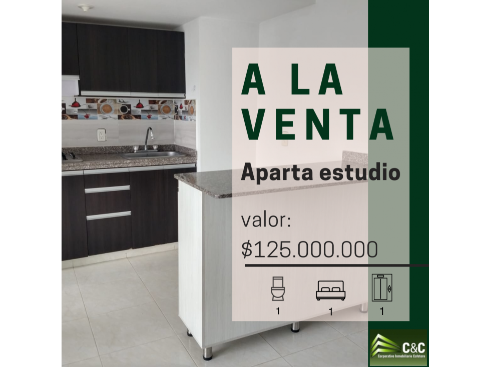 APARTAESTUDIO EN VENTA EN EL NORTE DE LA CIUDAD DE ARMENIA  41-185