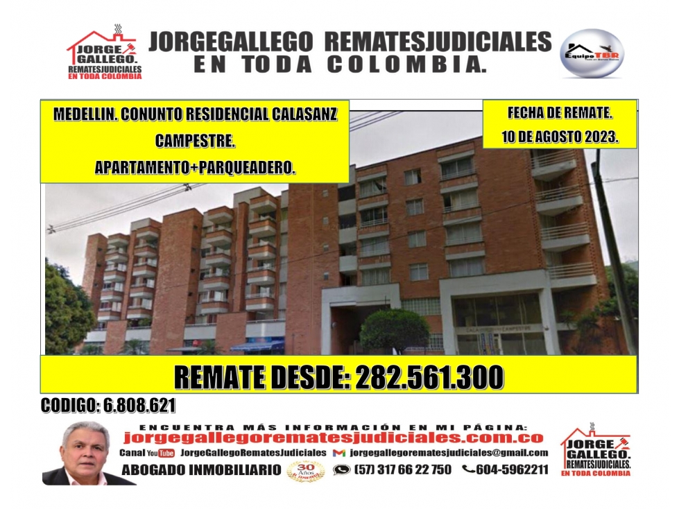 Remate. Conjunto Residencia Calasanz Campestre.