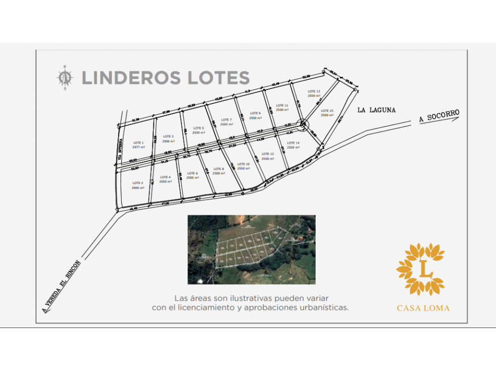 PARCELAS DE 2.500 M2  EN Conjunto  Cerrado -  Socorro Sder.