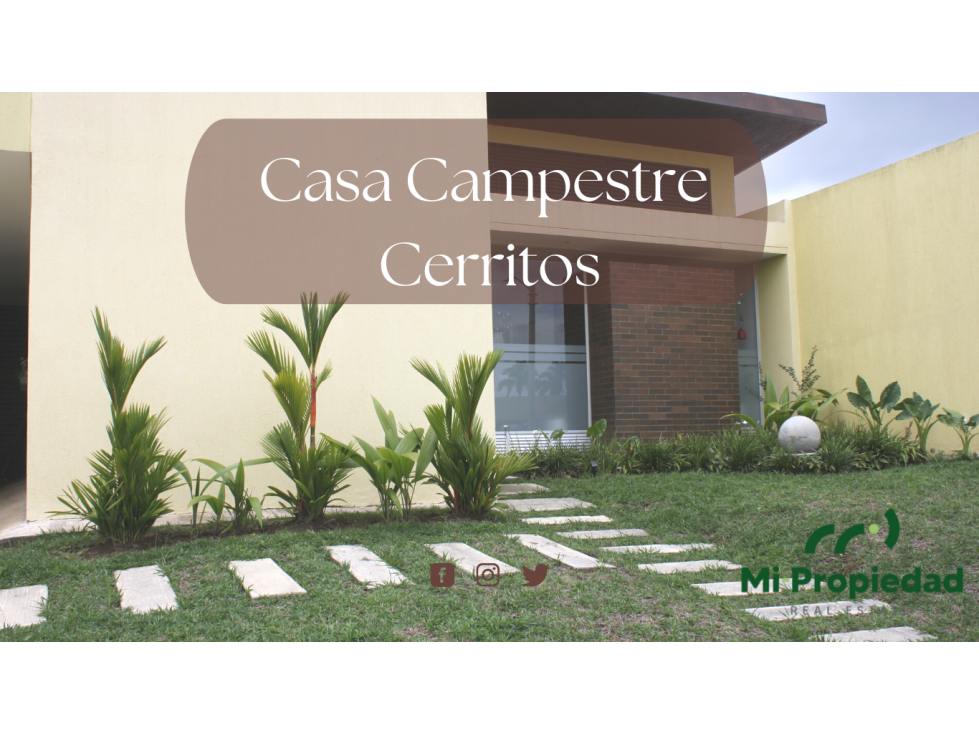 Vendo Casa Campestre Cerritos- Pereira Entrada  La Carmelita