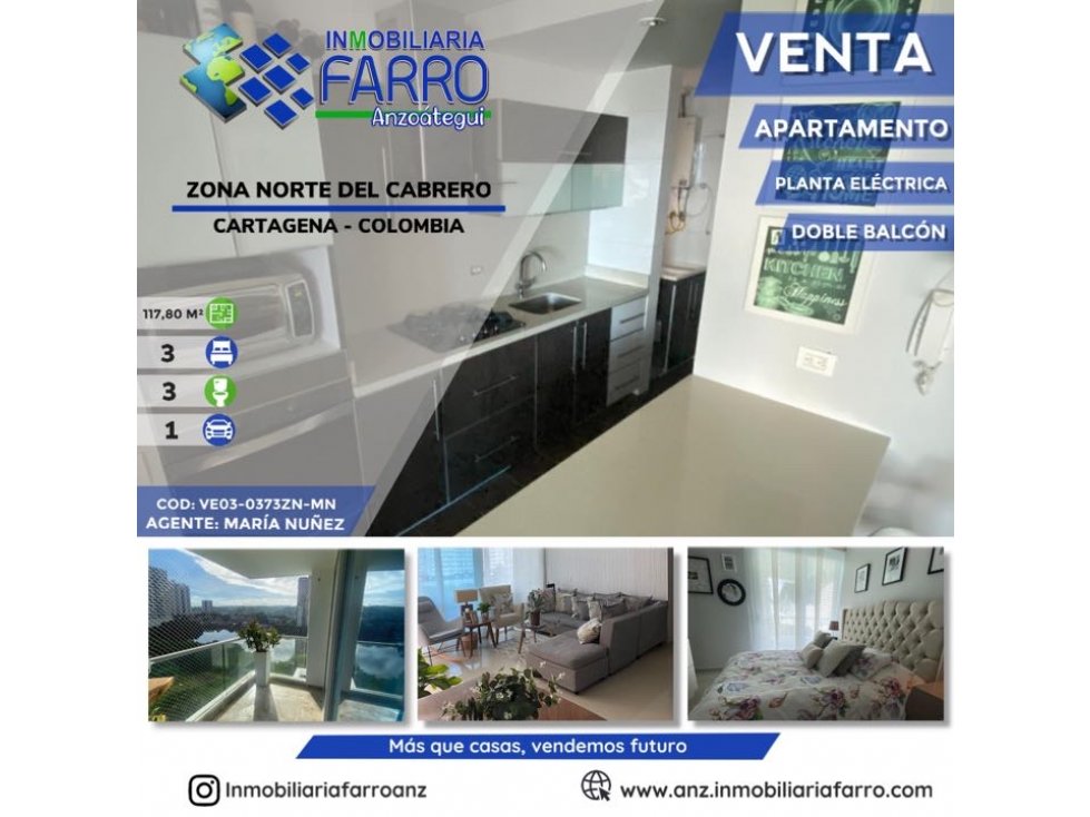 EN VENTA APARTAMENTO EN CARTAGENA COLOMBIA VE03-0373ZN-MN