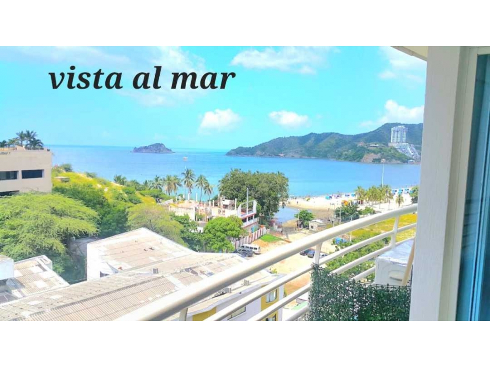 HERMOSO APARTAMENTO CON VISTA AL MAR PLAYA DEL RODADERO. DE TURISMO