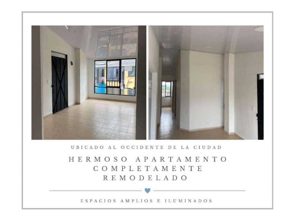 APARTAMENTO A LA VENTA OCCIDENTE DE ARMENIA REF 40-83