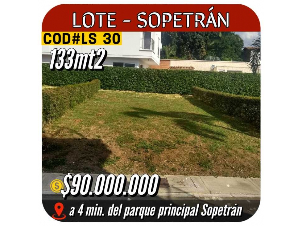 Venta Lote en Sopetran COD#ls30